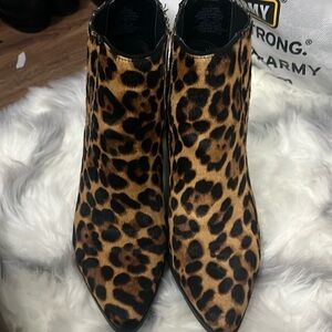 Nine West leopard ankle boots